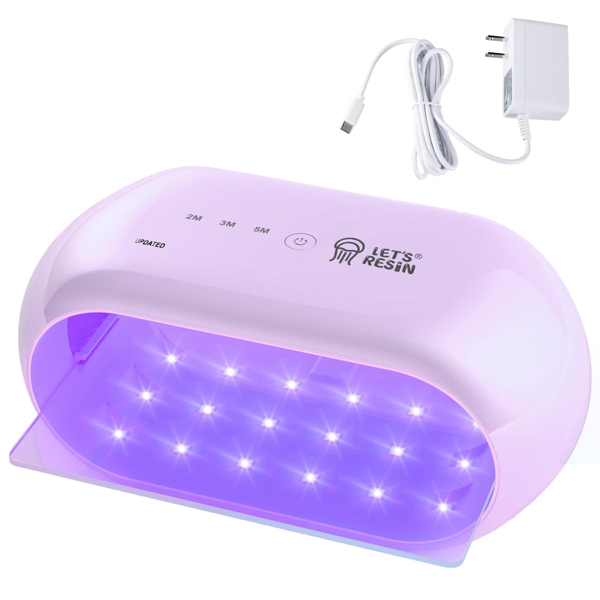LET'S RESIN Two-Sided 36-LED UV Resin Light, 2/3/5-Min Timer