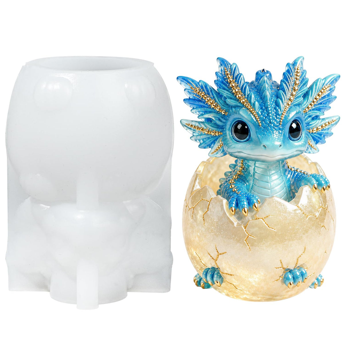 Axolotl Resin Molds Silicone, 3D Chameleon Silicone Molds