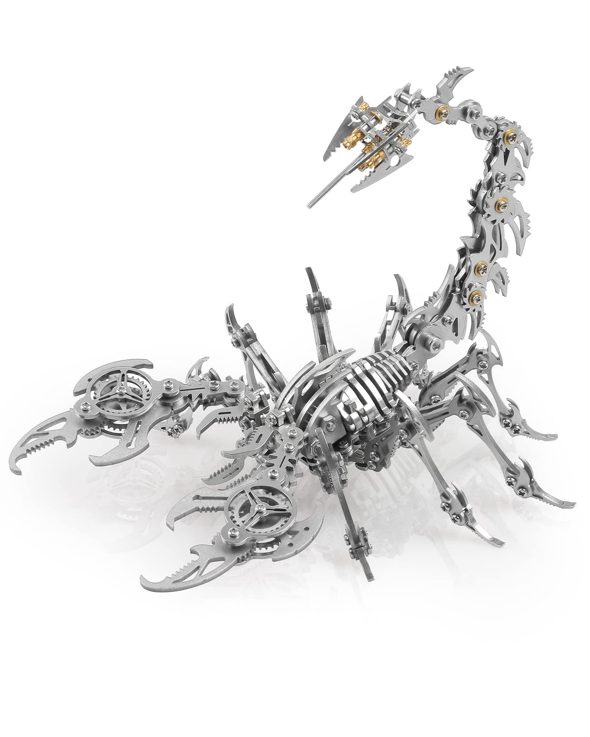 Metalkitor Scorpion 3D Metal Puzzles Kits for Adults Teens – 454 Pcs – Mechanical Assembly Models – 4 Hours to Build – Ideal for Gifts and Decorations (Red and Black)