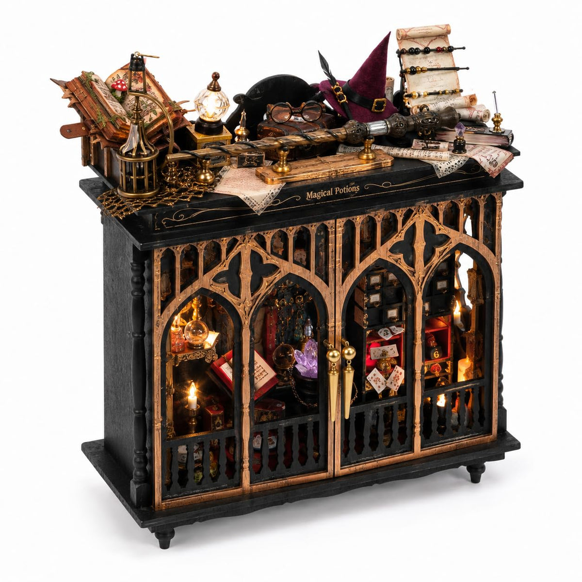 Roroom DIY Miniature House Kit, Dreamy Vanity Room Dollhouse Kit