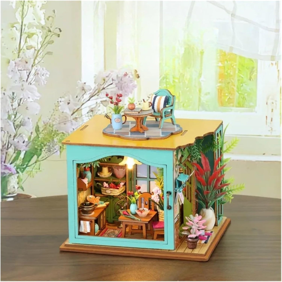 Compatible with Mini Tiny World Outdoor Cabin Hand Assembly Model House