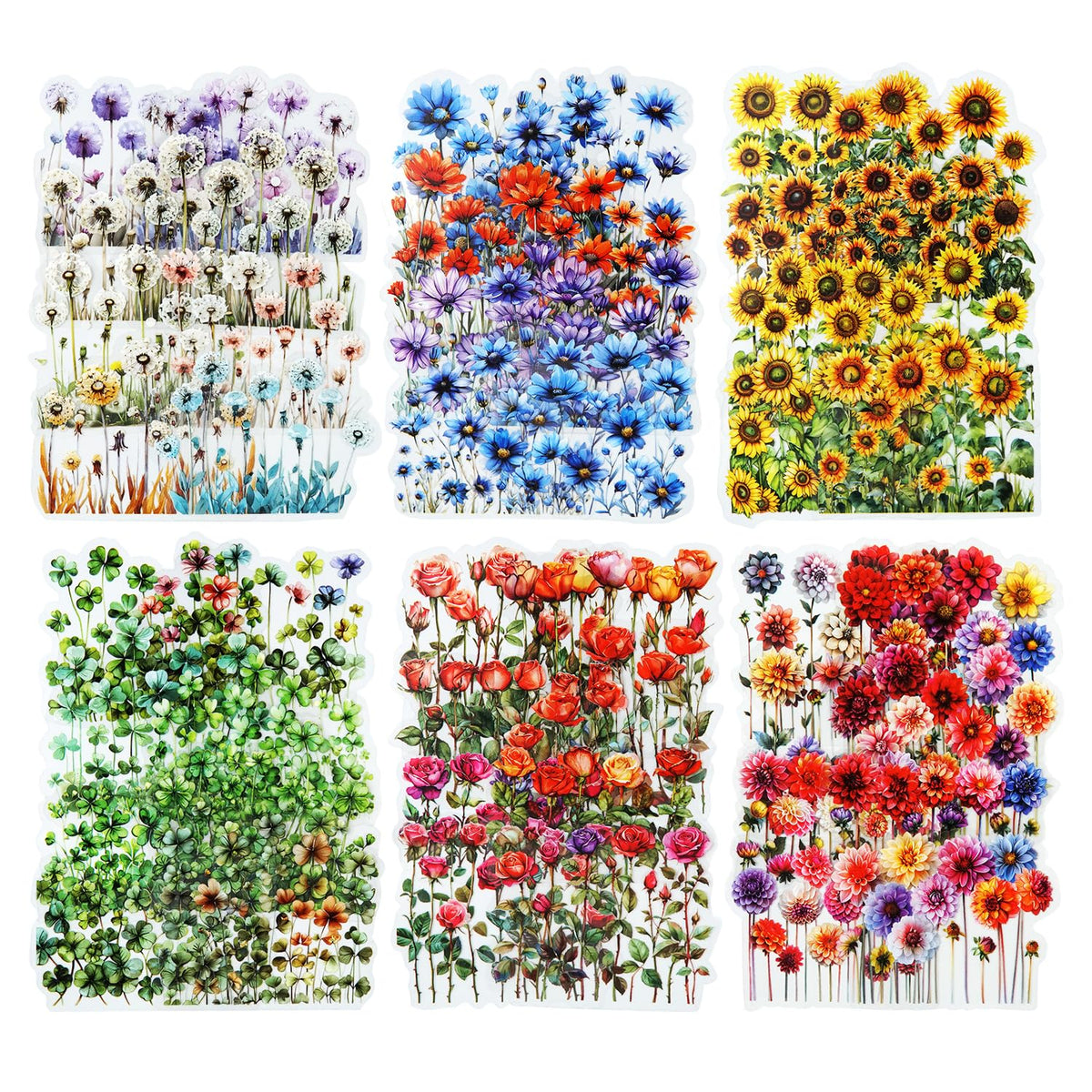 120 Pcs Botanical Leaf Stickers for Scrapbooking and Journaling