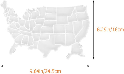 Abaodam United States Resin Mold, USA Map Silicone Casting Mold for DIY