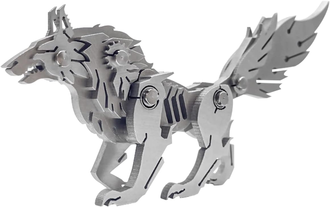 FILASLFT Metal Puzzles for Adults, Mechanical Wolf 3D Metal Puzzle