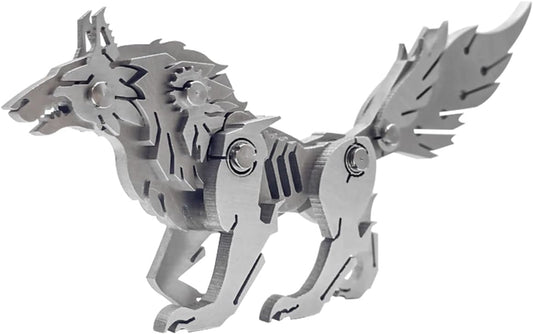 FILASLFT Metal Puzzles for Adults, Mechanical Wolf 3D Metal Puzzle