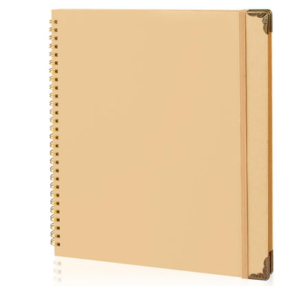 Joyberg Scrapbook 80 Pages, Scrapbooking Supplies 8 x 8 In, junk journal Album Suitable for Album Memory Book Wedding, Anniversary Family, DIY Craft Projects (Brown)