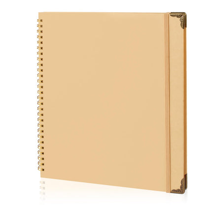 Joyberg Scrapbook 80 Pages, Scrapbooking Supplies 8 x 8 In, junk journal Album Suitable for Album Memory Book Wedding, Anniversary Family, DIY Craft Projects (Brown)