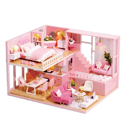 DIY Miniature Dollhouse Kit with Furniture Plus Dust Proof & Music Movement