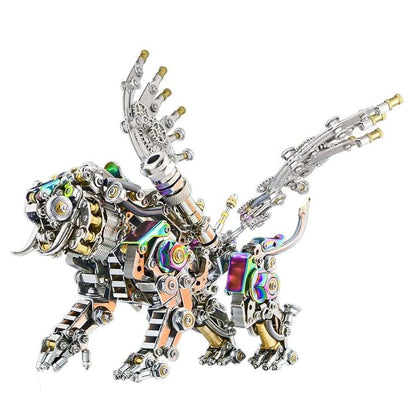 Metalkitor 3D Metal Puzzles for Adults, Giant Mantis Model Kit - Steampunk DIY Ornament - Assembly Jigsaw Crafts Brain Teaser - Perfect Room Decor and Gift Choice(1200+PCS, Purple)