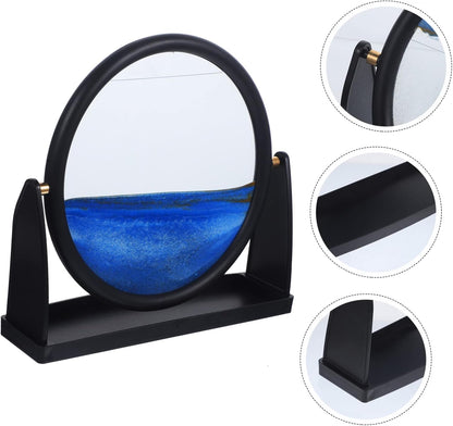Creative Moving Sand Art Hourglass Quicksand Picture Ornament for Home Office Relaxation Desktop Decoration