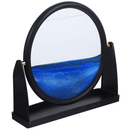 Creative Moving Sand Art Hourglass Quicksand Picture Ornament for Home Office Relaxation Desktop Decoration