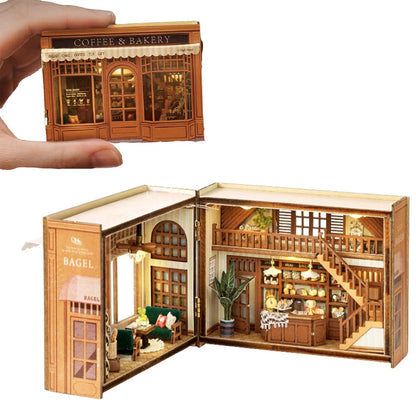 Mini 3D Wooden Doll House Craft Model with LED,DIY Miniature and Furniture Dollhouse Kit,Creative Room Idea for Valentine's Day Birthday Gift (Forest Wonderland)