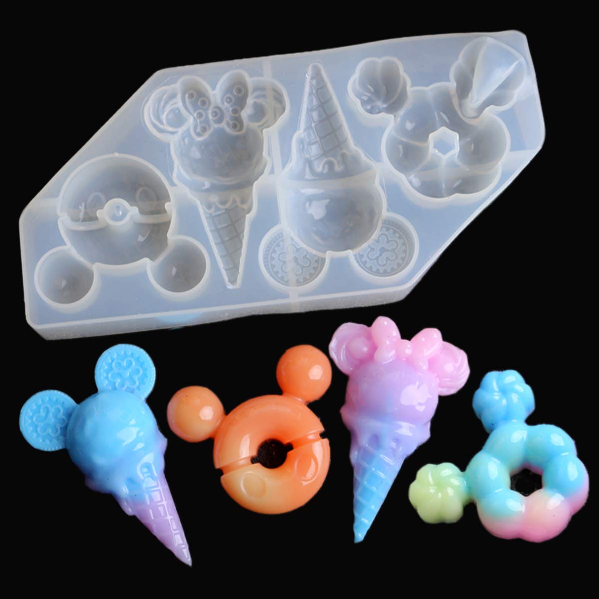 iSuperb 13 pcs Resin Mold Mini Cute Silicone Molds Epoxy Resin Casting DIY Chocolate, Sugar, Dessert (13 pcs)