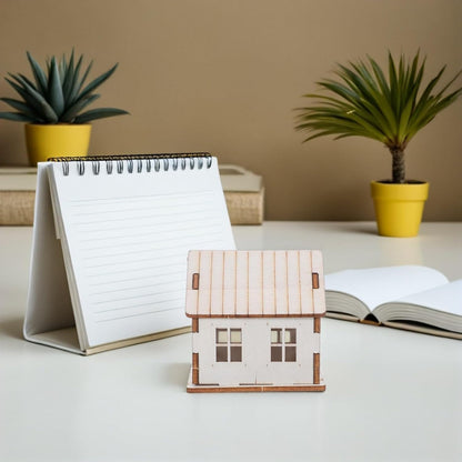 Unfinished Kit Model House Wood Assembly DIY for Adults