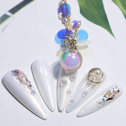 200G UV Resin Water Droplet Beads AB Transparent No Hole Miniature for DIY Jewelry Making Filler Molds Nail Art Crafts Assorted 0.6 to 3MM