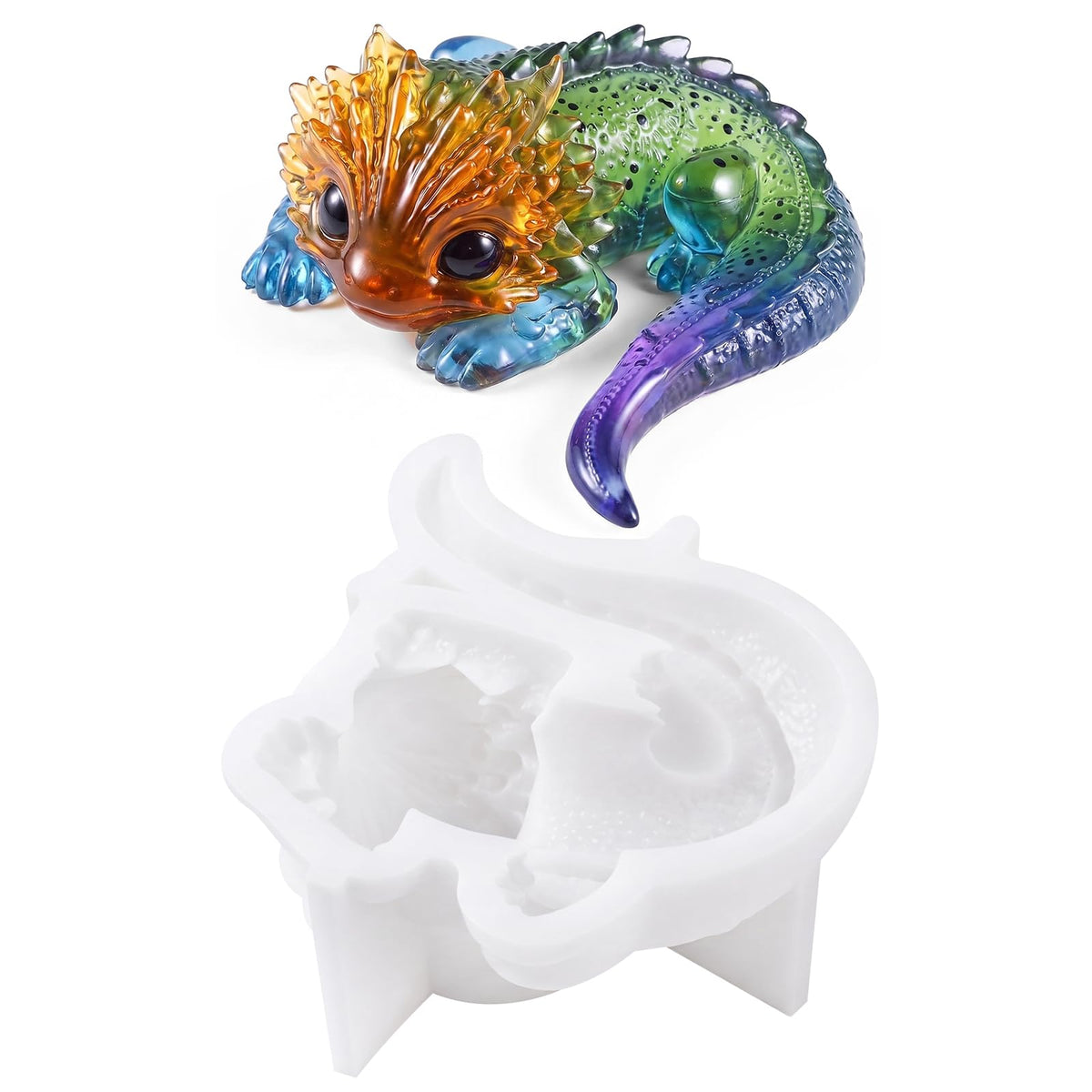 Axolotl Resin Molds Silicone, 3D Chameleon Silicone Molds