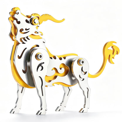 Orange Dream Cat Stainless Steel 3D Metal Puzzle Model Kit