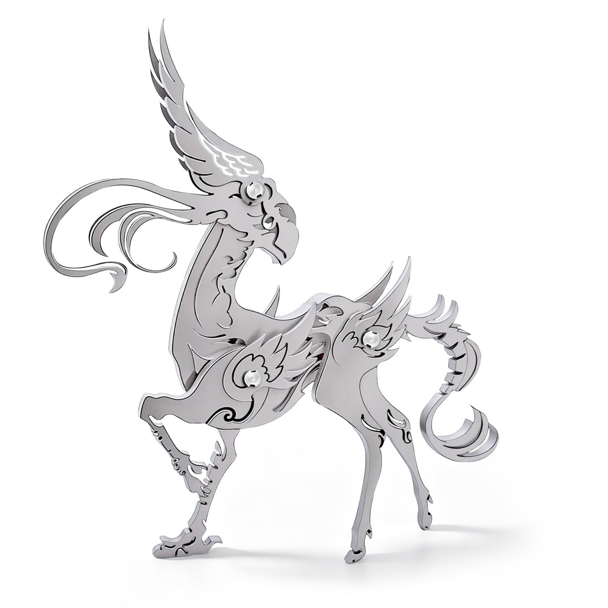 Orange Dream Cat Stainless Steel 3D Metal Puzzle Model Kit