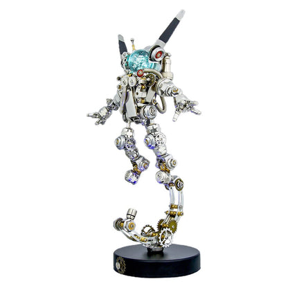 3D Metal Puzzle Piranha Plant Flower Model Kit, 400PCS DIY Assemble Steampunk Mechanical Piranha Plant Flower with LED Light, Creative Handcrafted Art Craft Desktop Display & Decoration for Adults