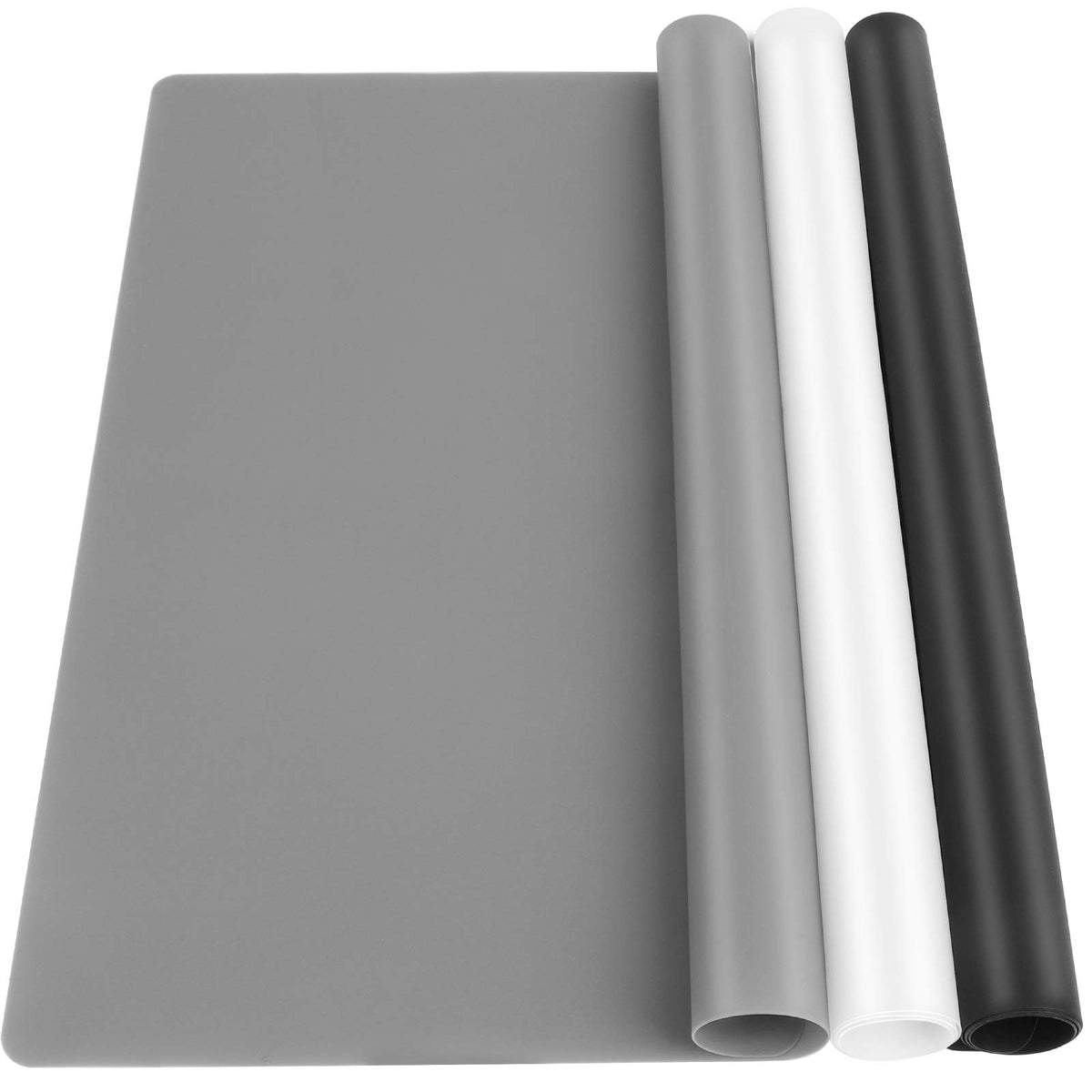 LEOBRO Silicone Mat for Resin Molds, 3 PCS Silicone Mats for Epoxy Resin, UV Resin, Play Dough Mat, Clay Mat, Nonstick Silicone Sheets Pads for DIY Arts and Crafts, Pink & Purple & Blue, 15.7”x 11.7”