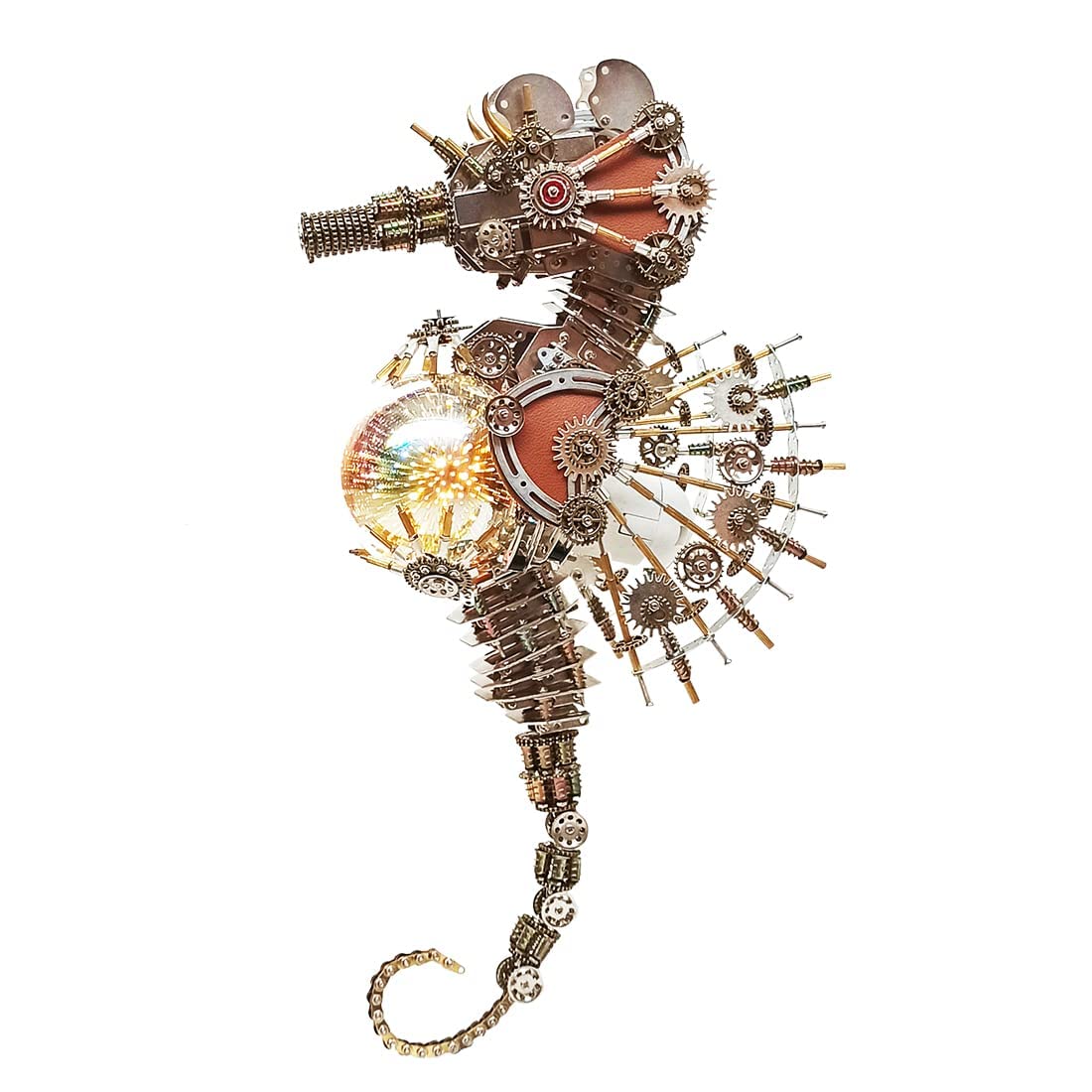 Metalkitor 3D Metal Puzzles for Adults, Giant Mantis Model Kit - Steampunk DIY Ornament - Assembly Jigsaw Crafts Brain Teaser - Perfect Room Decor and Gift Choice(1200+PCS, Purple)