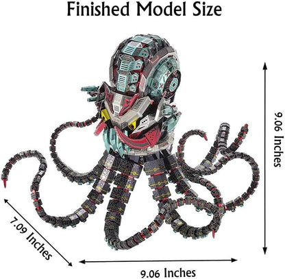Microworld 3D Metal Puzzle for Adult, Mechanical Octopus Devil Challenge Model Kits, Metal Kits Brain Teaser DIY Art Craft Home Decor Gift for Age 16+