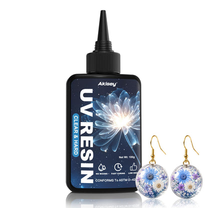 Akisey UV Resin, 200g Crystal Clear UV Epoxy Resin for Jewelry & DIY Craft
