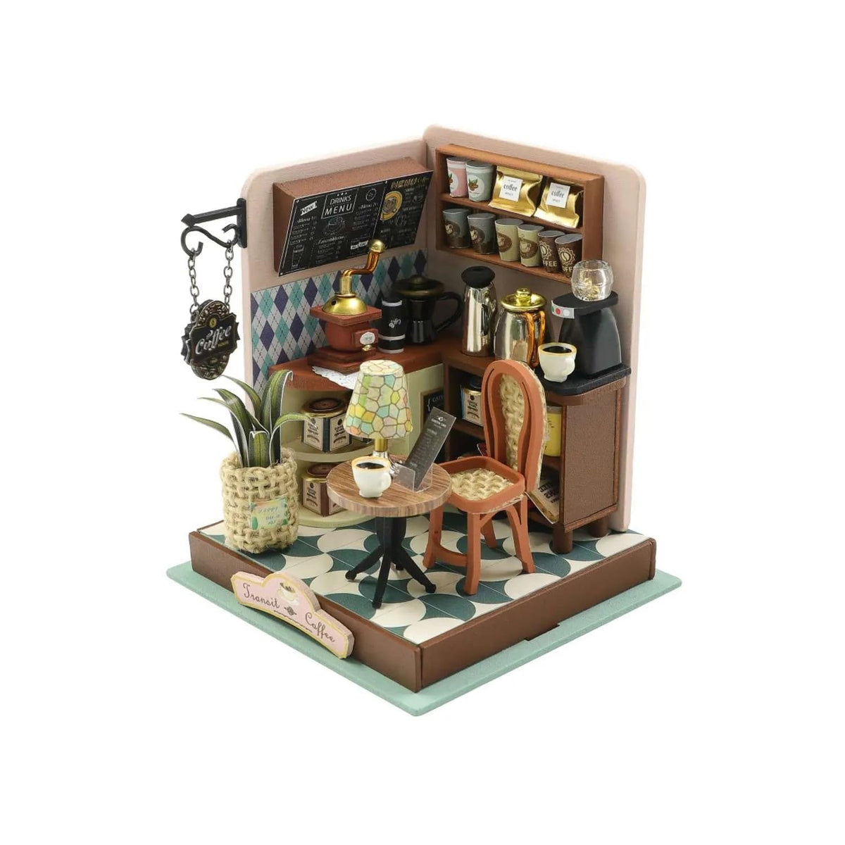 Miniature Wizardi Roombox- Dessert Cafe Tiny Home kit. DIY Kits for Adults.