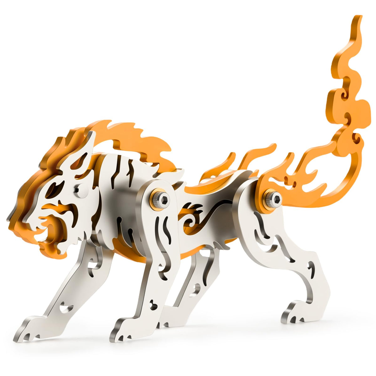 Orange Dream Cat Stainless Steel 3D Metal Puzzle Model Kit