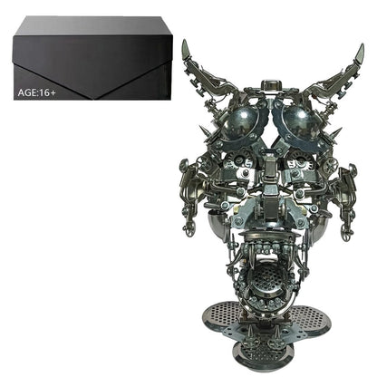 3D Metal Puzzle Piranha Plant Flower Model Kit, 400PCS DIY Assemble Steampunk Mechanical Piranha Plant Flower with LED Light, Creative Handcrafted Art Craft Desktop Display & Decoration for Adults