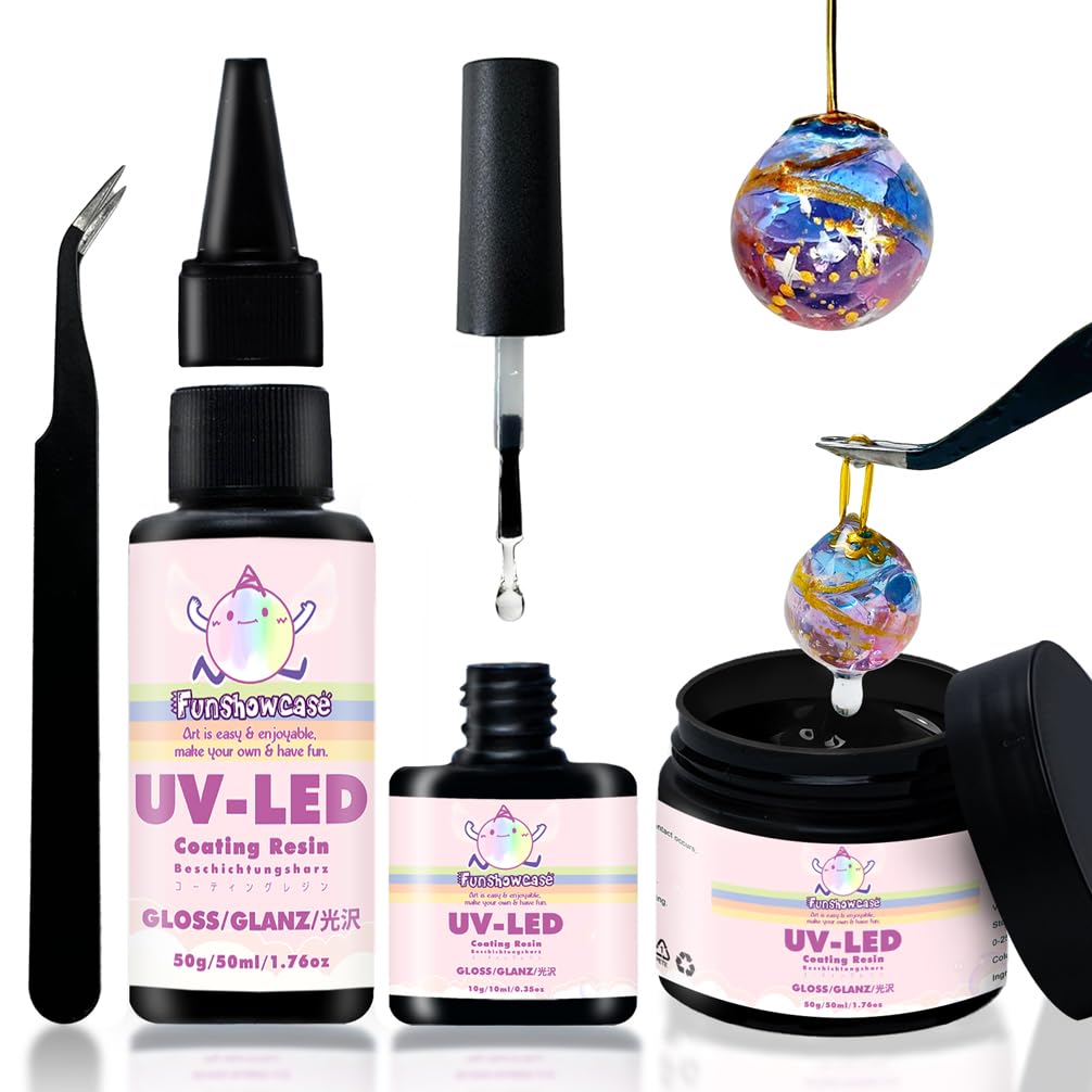 Coating UV Resin Gloss Set with Brush