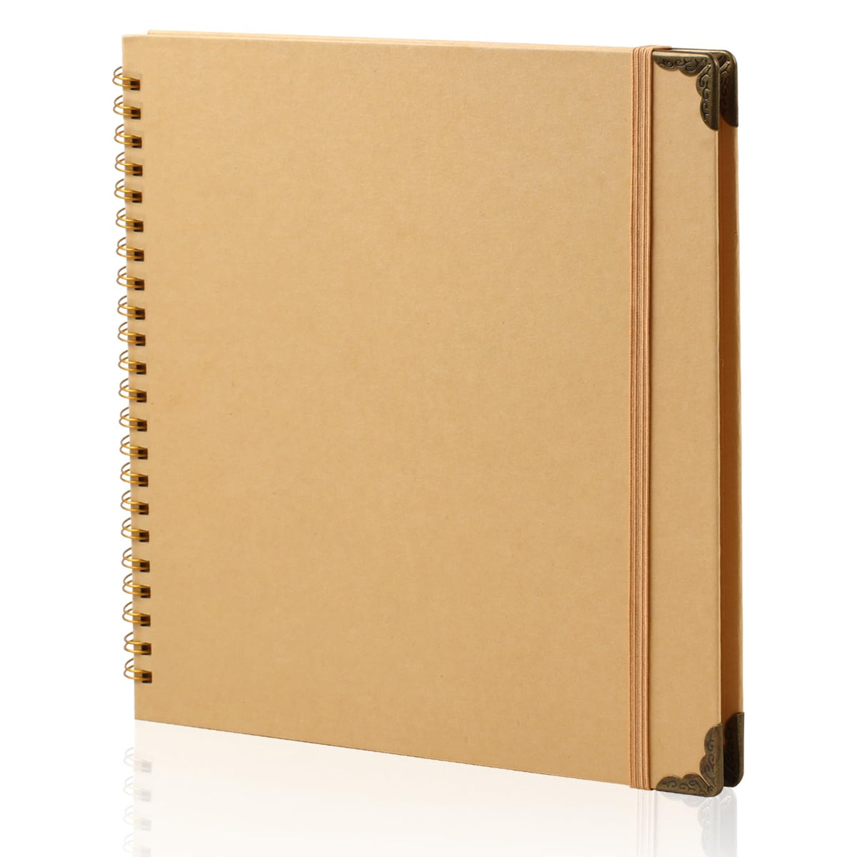 Joyberg Scrapbook 80 Pages, Scrapbooking Supplies 8 x 8 In, junk journal Album Suitable for Album Memory Book Wedding, Anniversary Family, DIY Craft Projects (Brown)