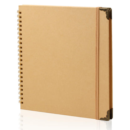 Joyberg Scrapbook 80 Pages, Scrapbooking Supplies 8 x 8 In, junk journal Album Suitable for Album Memory Book Wedding, Anniversary Family, DIY Craft Projects (Brown)