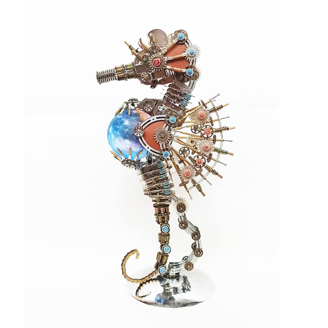 Metalkitor 3D Metal Puzzles for Adults, Giant Mantis Model Kit - Steampunk DIY Ornament - Assembly Jigsaw Crafts Brain Teaser - Perfect Room Decor and Gift Choice(1200+PCS, Purple)