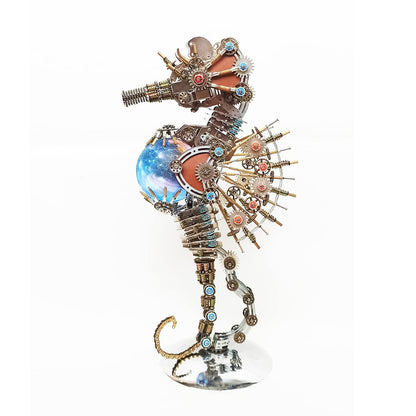Metalkitor 3D Metal Puzzles for Adults, Giant Mantis Model Kit - Steampunk DIY Ornament - Assembly Jigsaw Crafts Brain Teaser - Perfect Room Decor and Gift Choice(1200+PCS, Purple)