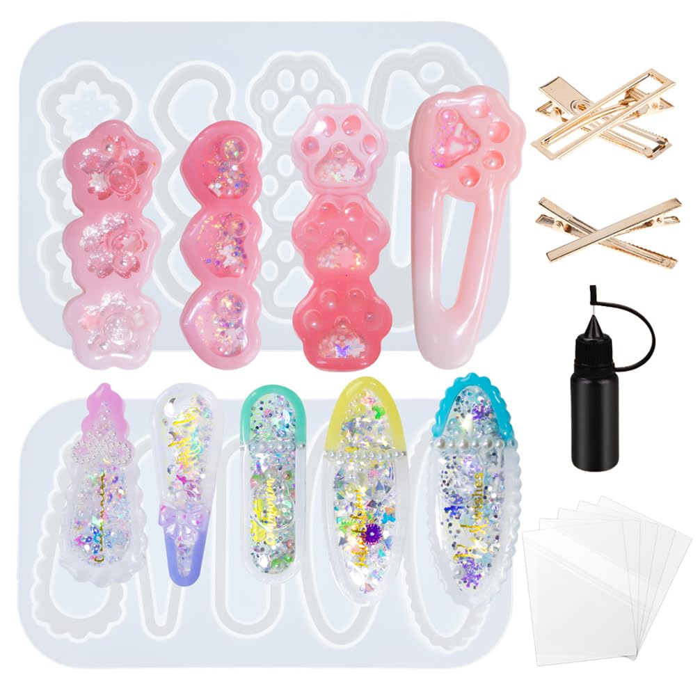 Alphabet Resin Shaker Molds Kawaii Keychain Charm Large and Small Set Pack of 107 Silicone Trays Seal Films Precision Tip Applicator Bottle Kit Bundle