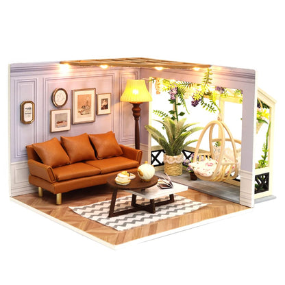 DIY Miniature House Kit with Furniture, Opened & Closed Mini Dollhouse