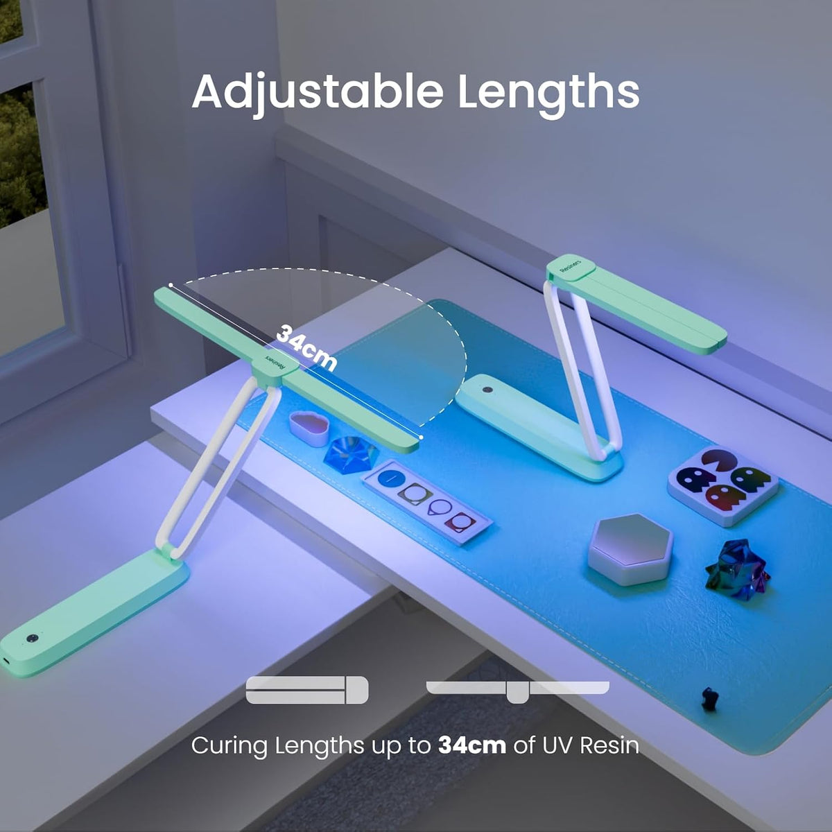Resiners UV Resin Light, Rechargeable 3-in-1 Foldable UV Lamp, AirWave Pro