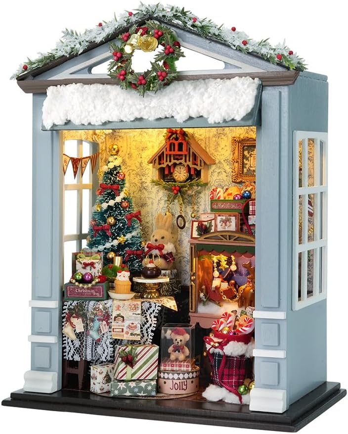 Storefront Miniature House, DIY 3D Wooden Miniature House Kit(Joyful Gatherings/Joyful Gatherings)