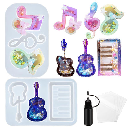 Alphabet Resin Shaker Molds Kawaii Keychain Charm Large and Small Set Pack of 107 Silicone Trays Seal Films Precision Tip Applicator Bottle Kit Bundle