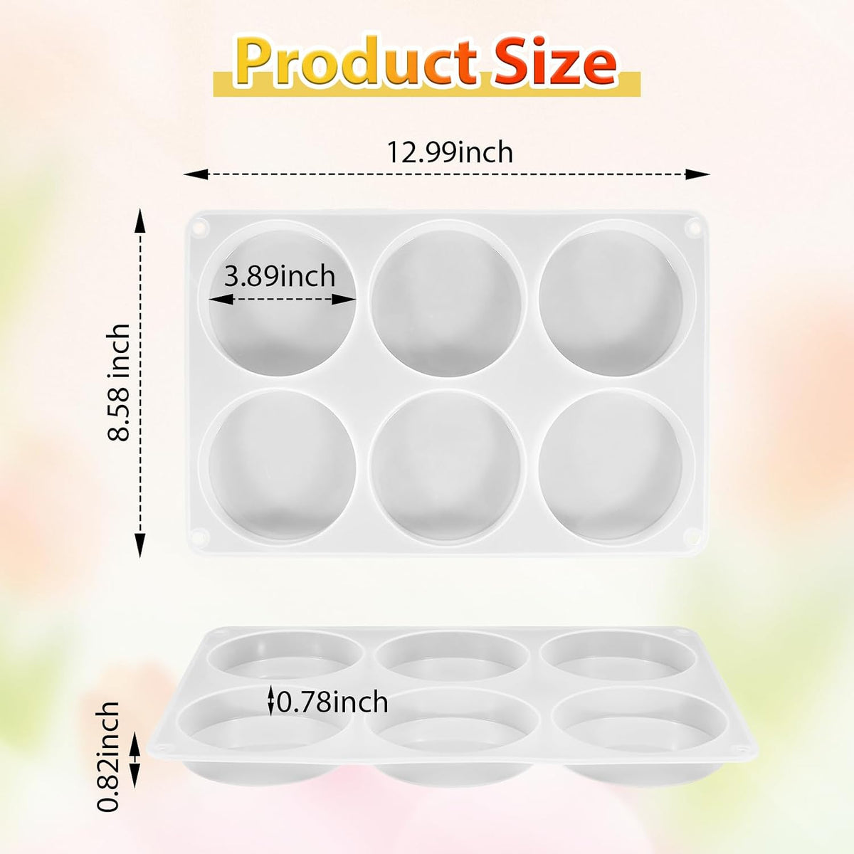 6 Cavity Deep Coaster Mold for Epoxy Resin, Flower Preserve