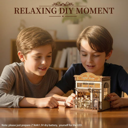 Book Nook Kit, DIY Miniature House Dollhouse Kit for Adults and Teens