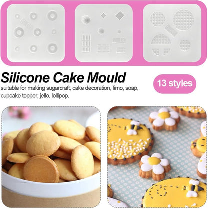 iSuperb 13 pcs Resin Mold Mini Cute Silicone Molds Epoxy Resin Casting DIY Chocolate, Sugar, Dessert (13 pcs)