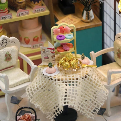Miniature Wizardi Roombox- Dessert Cafe Tiny Home kit. DIY Kits for Adults.