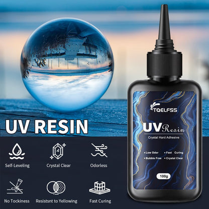 300g UV Resin Crystal Clear,Fast Curing (100 g*3)
