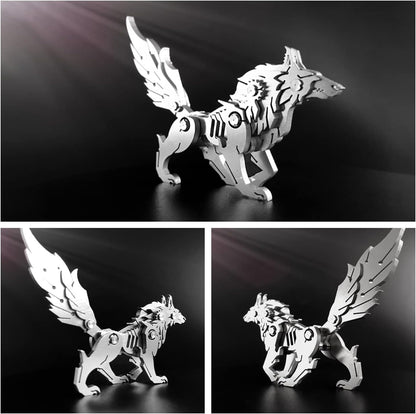 FILASLFT Metal Puzzles for Adults, Mechanical Wolf 3D Metal Puzzle