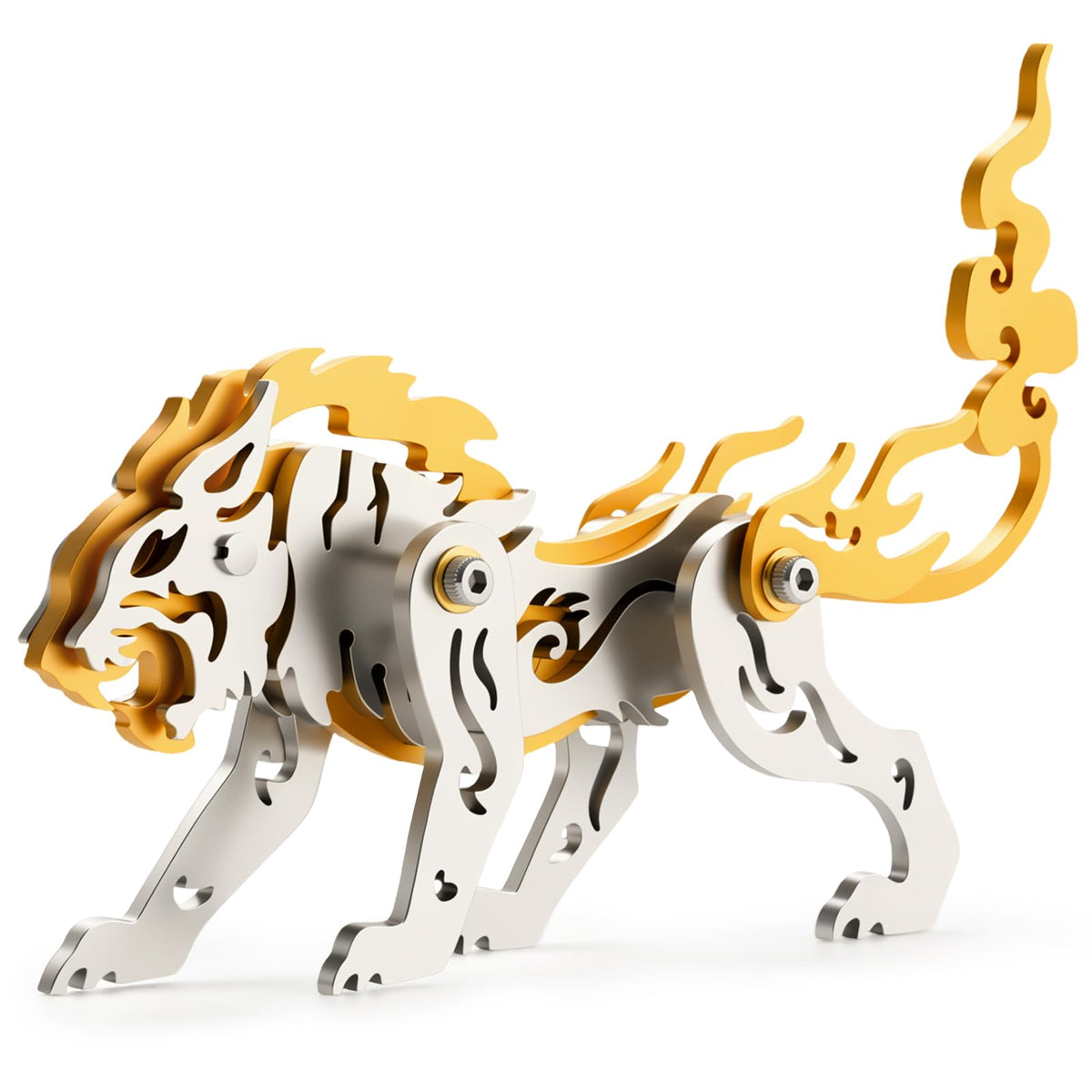 Orange Dream Cat Stainless Steel 3D Metal Puzzle Model Kit