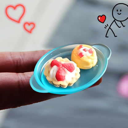 4Pcs Mini Plate and Mini Jar Resin Silicone Molds Set 3D Tiny Cute Plate Jar Epoxy Casting Molds DIY Micro Resin Dollhouse Kitchen Miniatures Landscape Decor