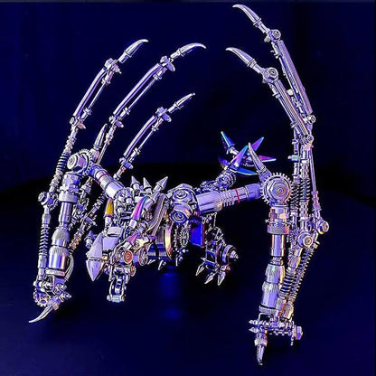 Metalkitor 3D Metal Puzzles for Adults, Giant Mantis Model Kit - Steampunk DIY Ornament - Assembly Jigsaw Crafts Brain Teaser - Perfect Room Decor and Gift Choice(1200+PCS, Purple)