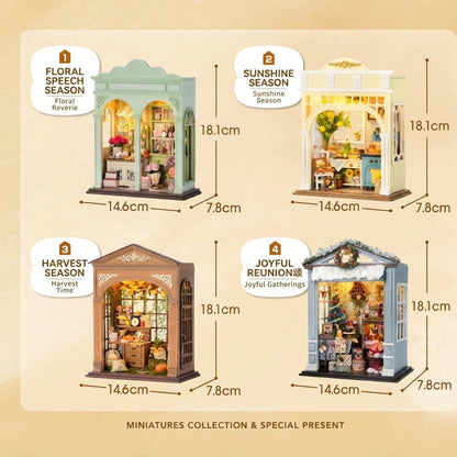 Storefront Miniature House, DIY 3D Wooden Miniature House Kit(Joyful Gatherings/Joyful Gatherings)